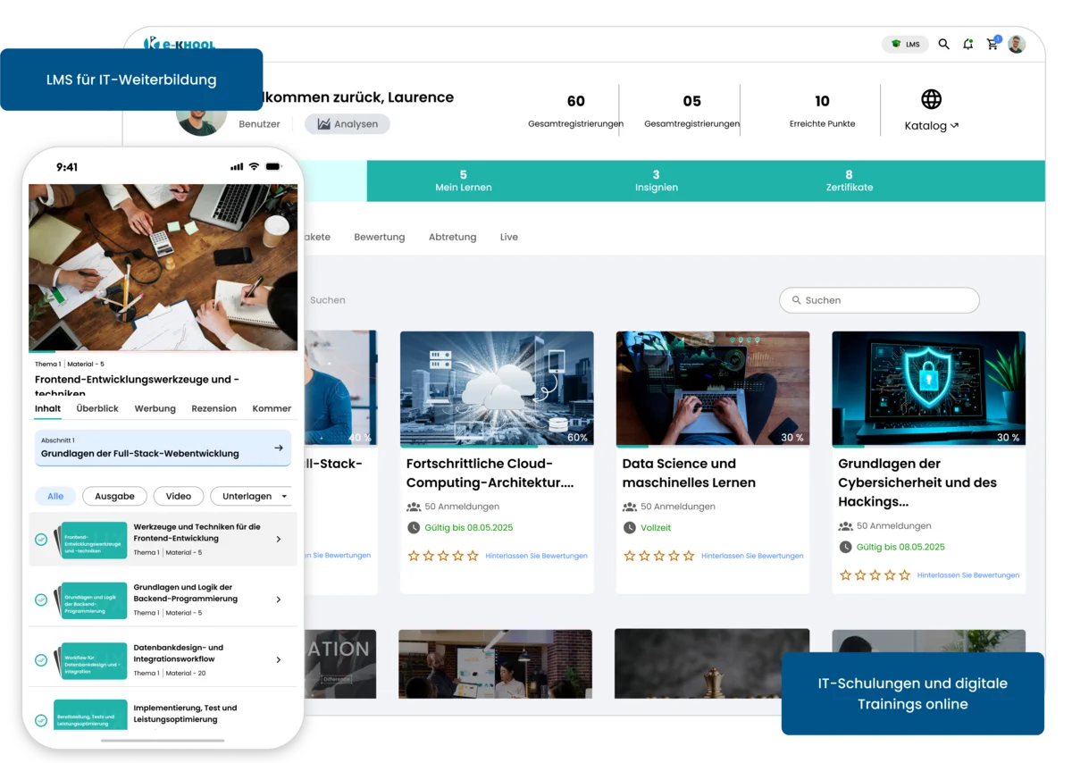 IT-LMS für technische Schulungen und Zertifizierungen