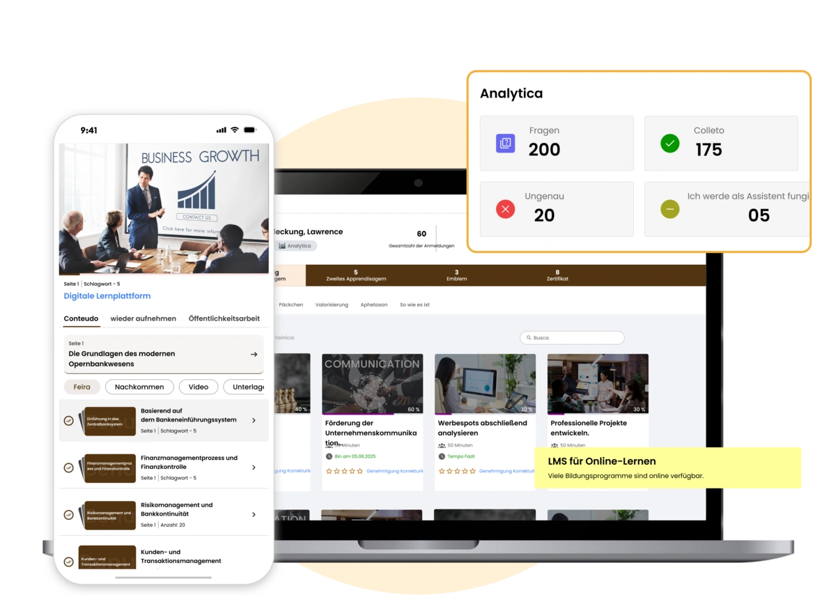 Online-Lernplattform für flexibles digitales Lernen