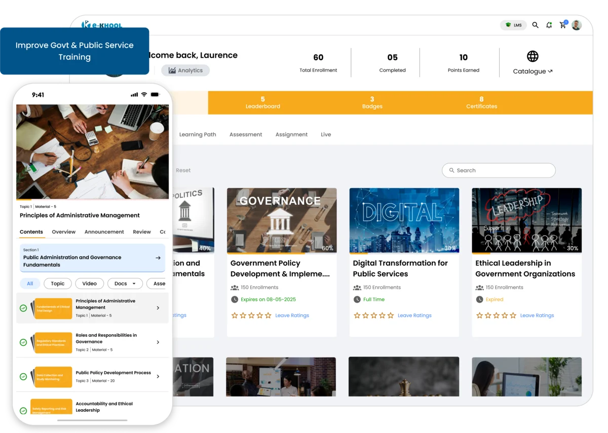 Organization LMS for government and public sector LMS solutions tailored for government workforce and public sector training