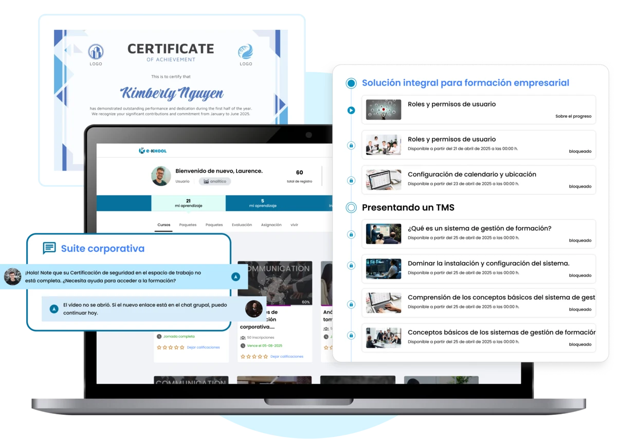 Solución integral para formación empresarial: rutas, compliance y reportes