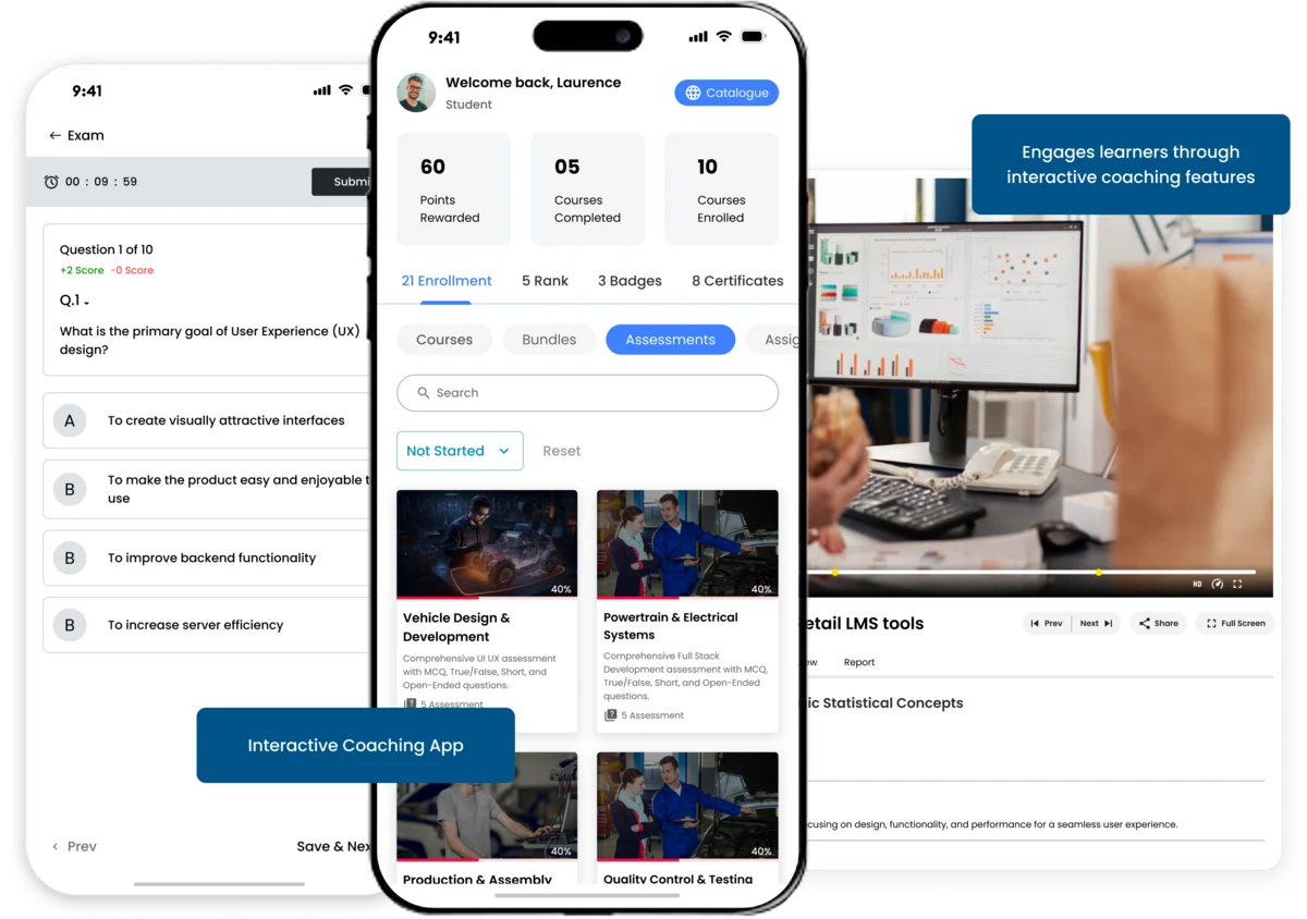 Interactive coaching app designed to enhance engagement and learning