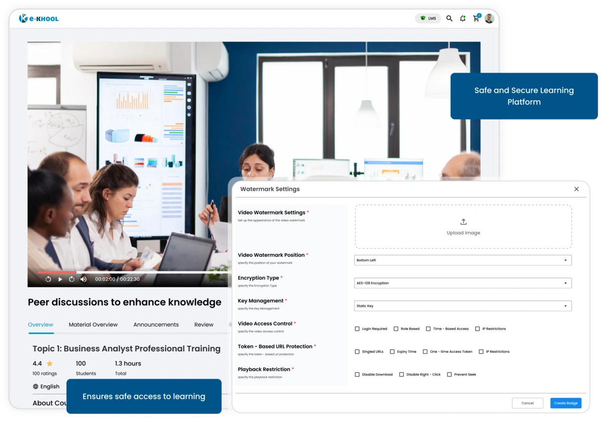 Protect your LMS with advanced security features including data encryption, secure access, and real-time monitoring for safe learning