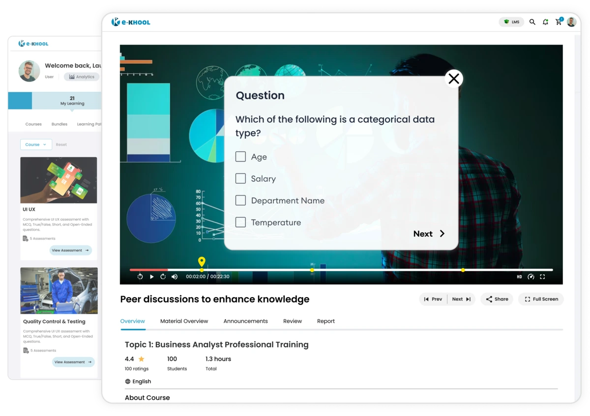 Encourage learners in online classs Encourage learners with live surveys, quizzes, and instant feedback on virtual class sessions