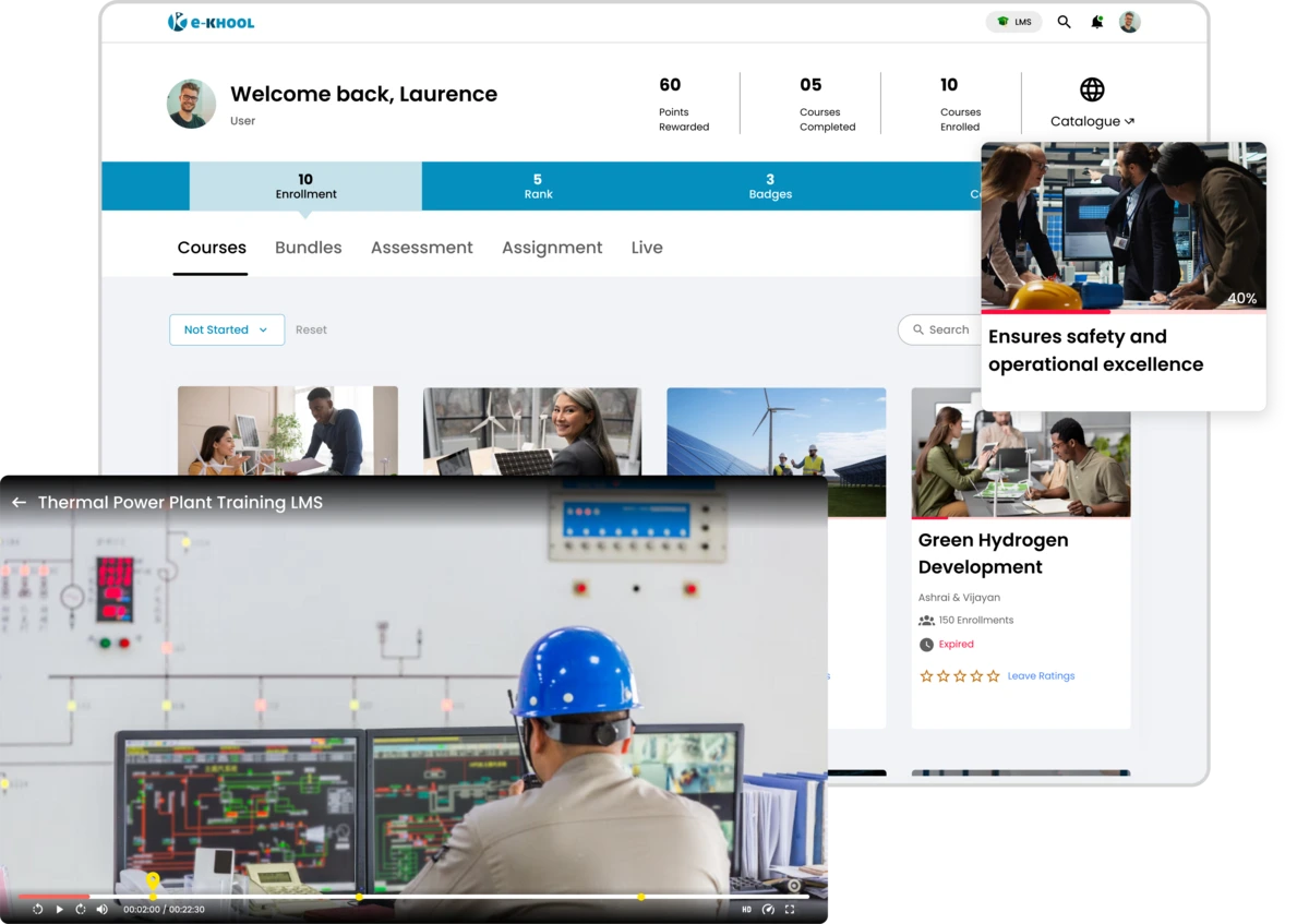 Comprehensive thermal power plant operation and safety training through LMS platform