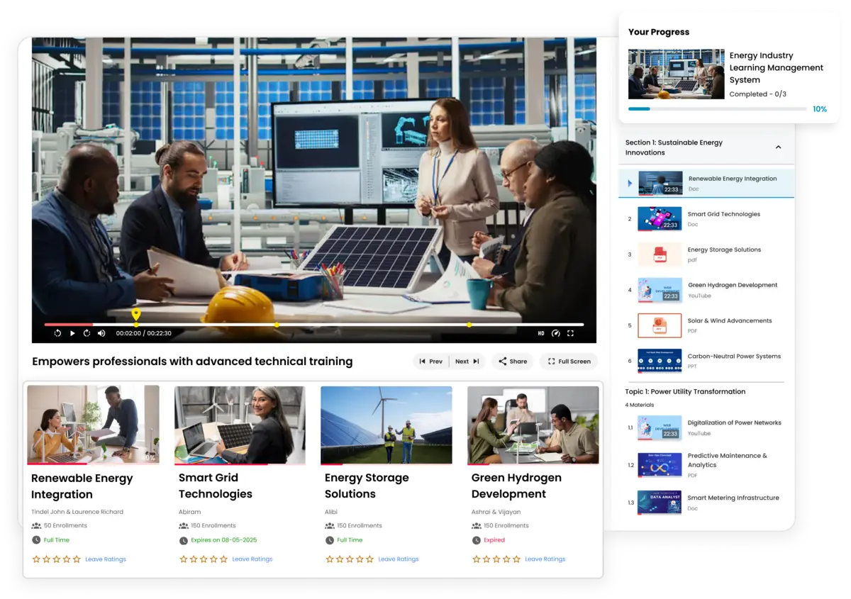 Energy industry professionals advancing skills through transformative LMS learning solutions