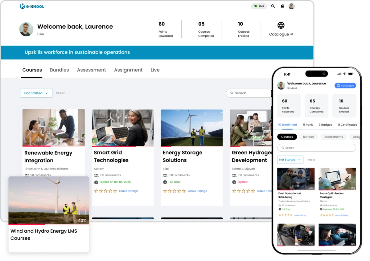 Upskill workforce with wind and hydro energy operation and maintenance LMS courses