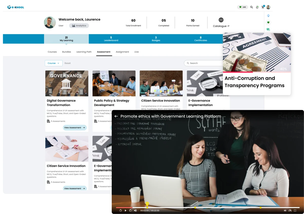 Anti-corruption and transparency learning programs powered by e-KHOOL Government LMS