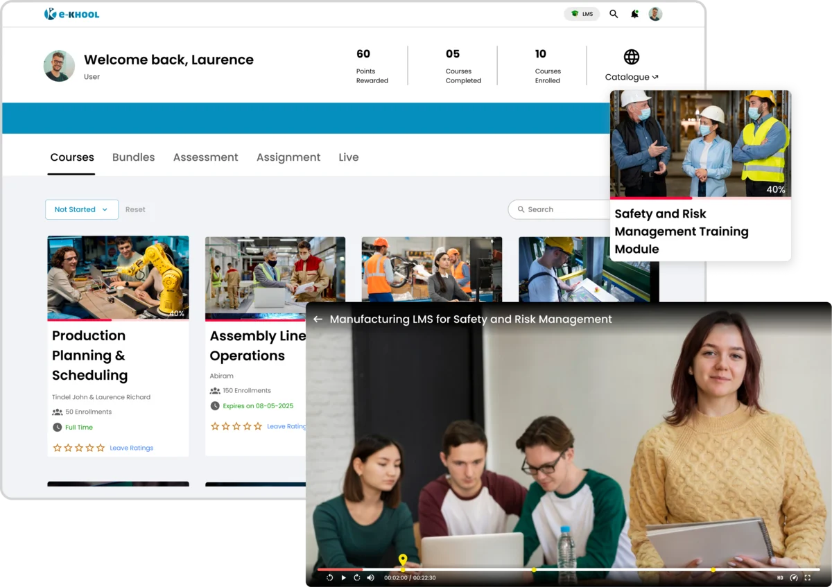 Manufacturing Training LMS for Safety and Risk Awareness Programs