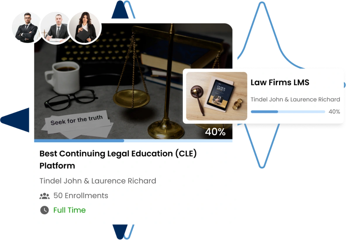 Comprehensive learning and training solutions for legal programs through LMS for Law firms.