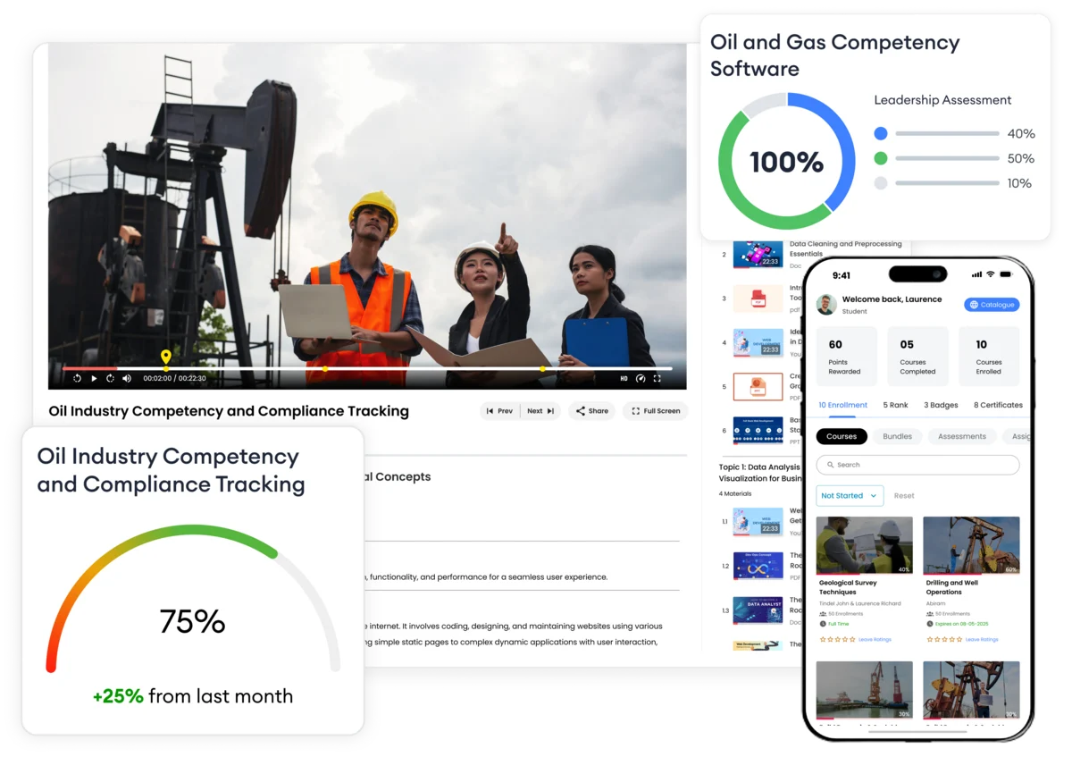 Dgitized oil and gas competency management software supports competency assurance and audit readiness