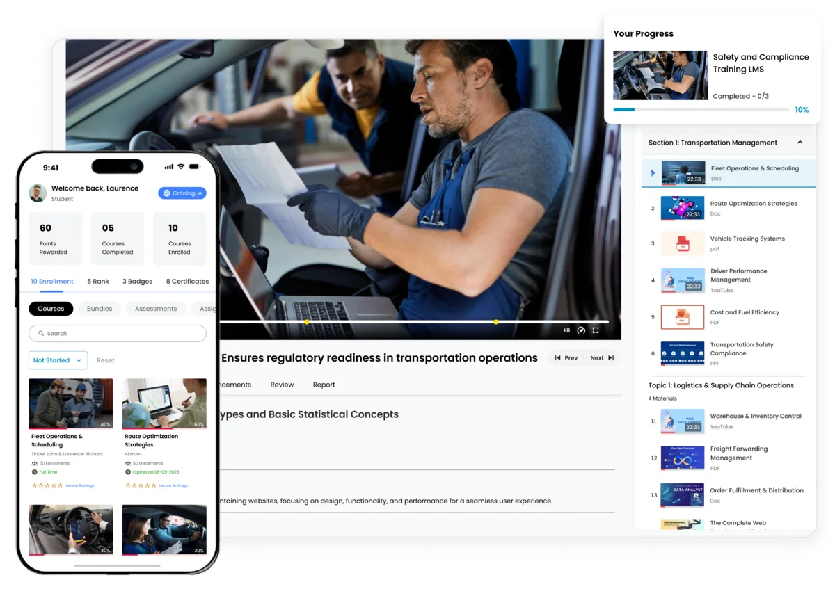 Train staff on safety and compliance through Transportation Learning Solutions.