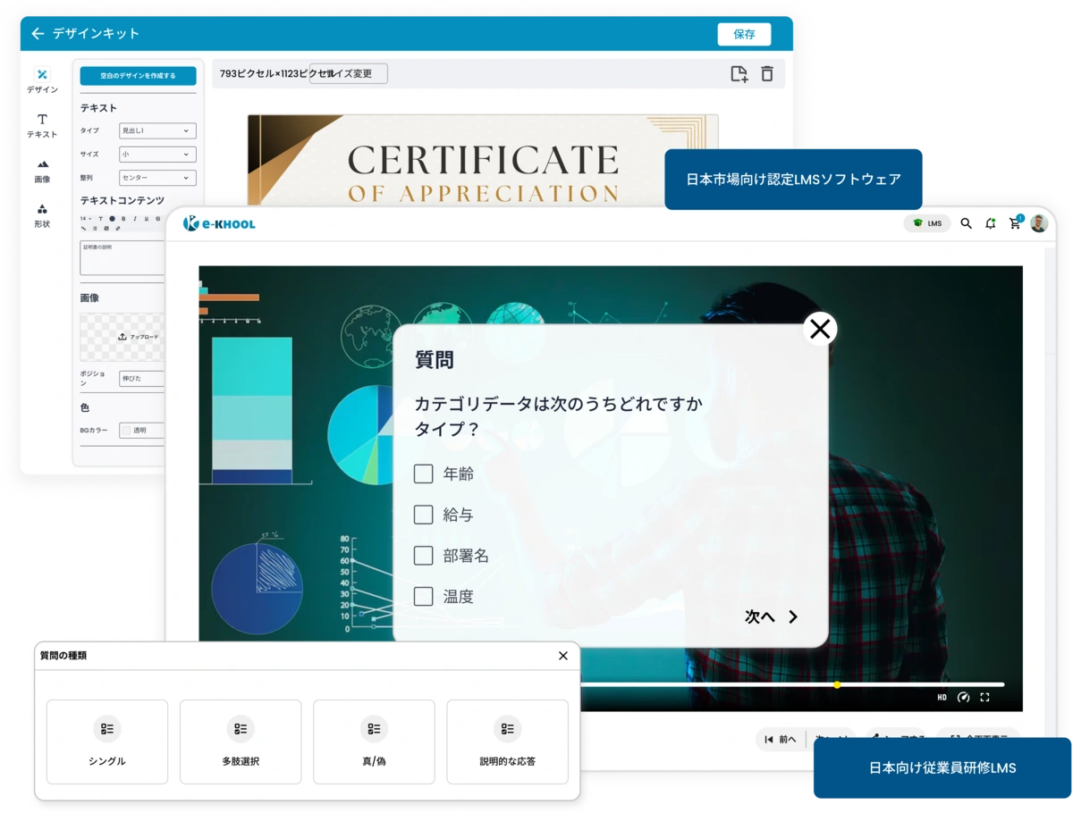 日本向け従業員研修LMS
