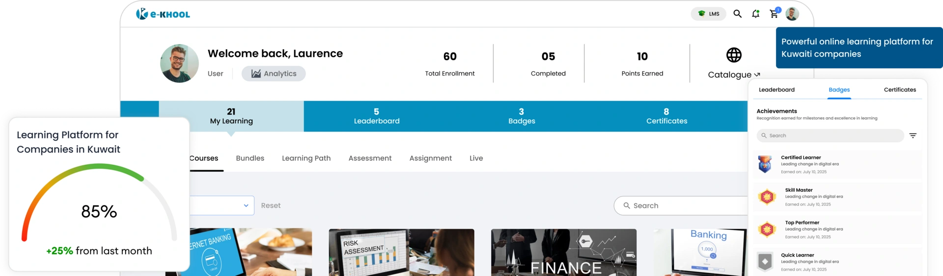 Powerful online learning platform for Kuwaiti companies