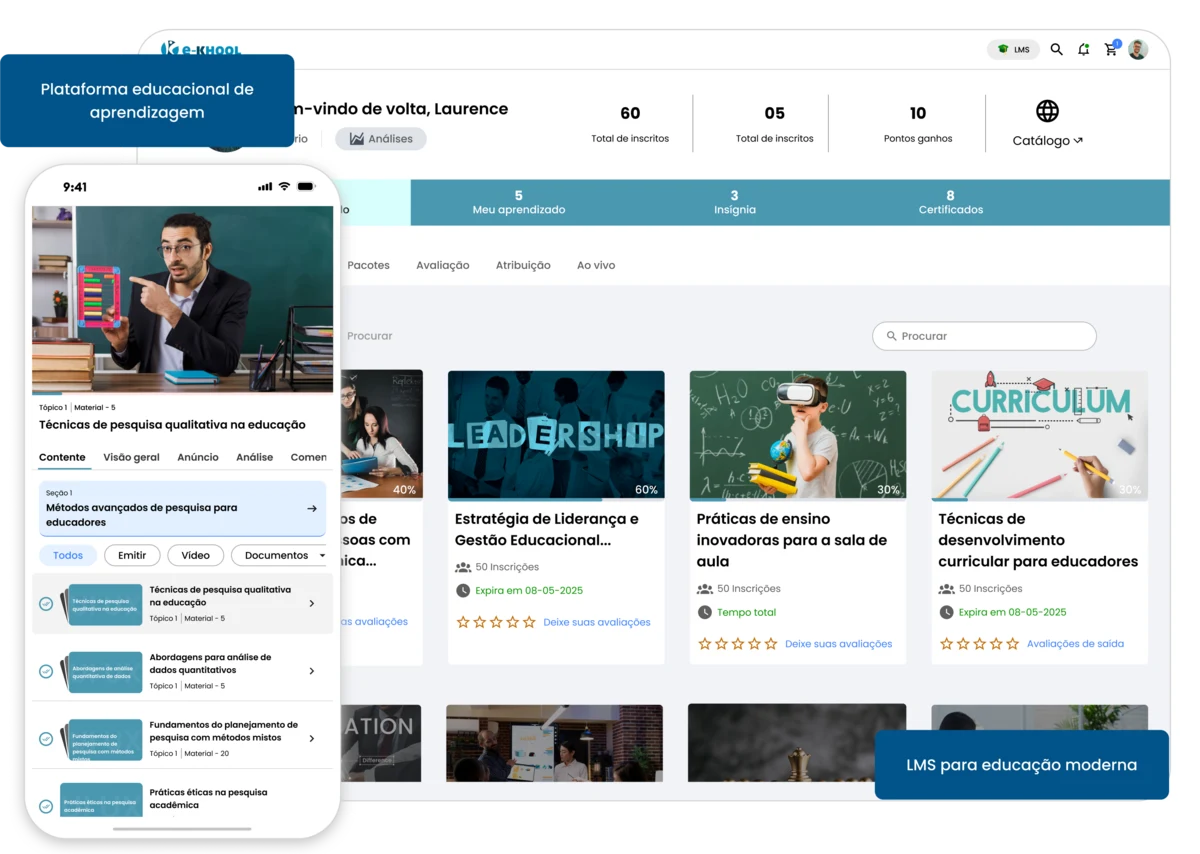 Plataforma educacional de aprendizagem