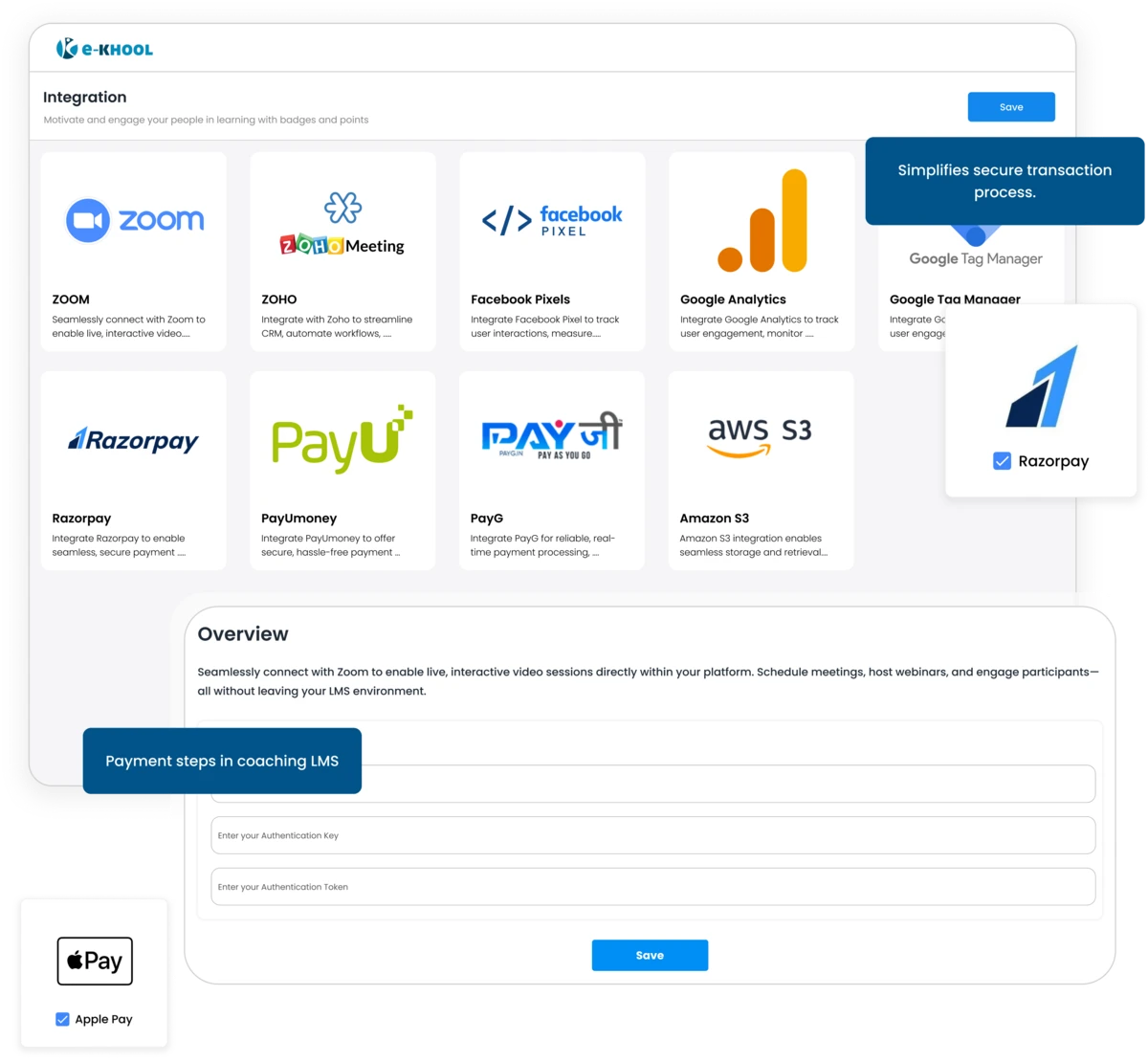 Payment module in coaching LMS solution