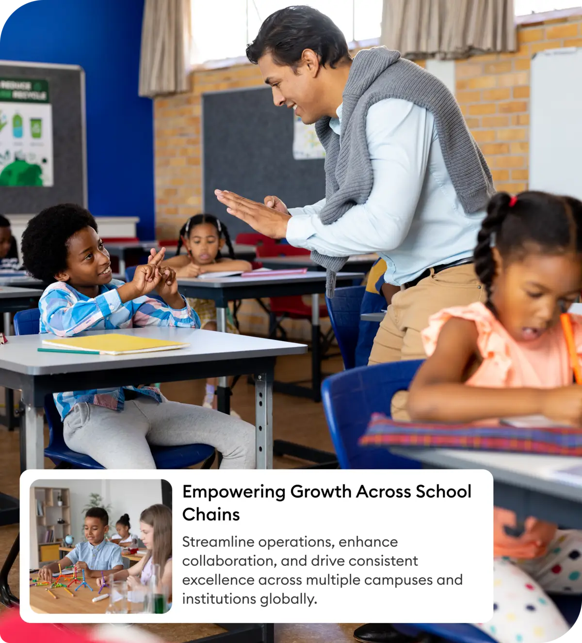 e-KHOOL learning suite for chains of schools enables digital learning across multiple campuses.