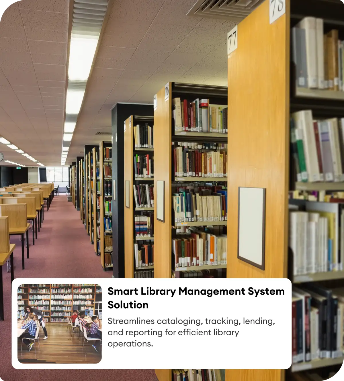 Library Management System helps schools, colleges, and institutions manage and library operations efficiently