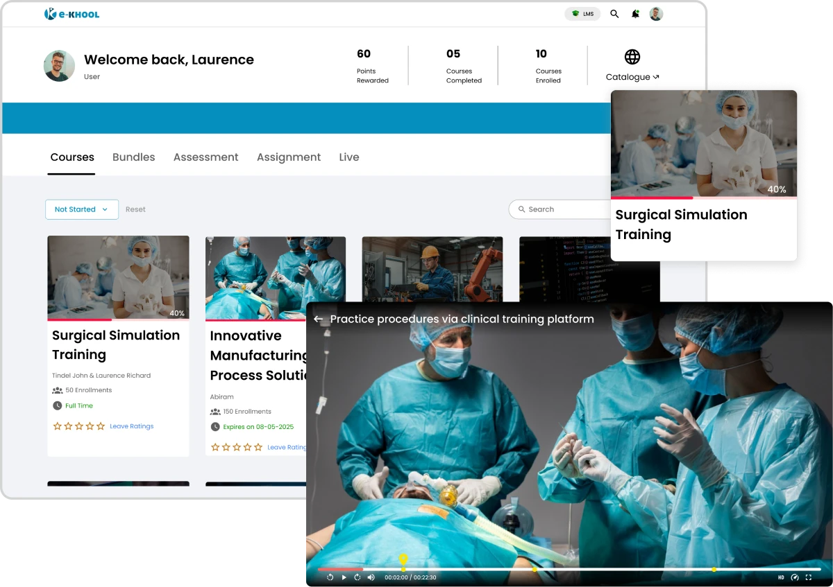 Surgical Simulation in Clinical training platform