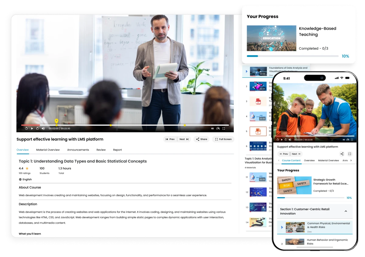 LMS supports knowledge-based teaching for effective online and classroom learning