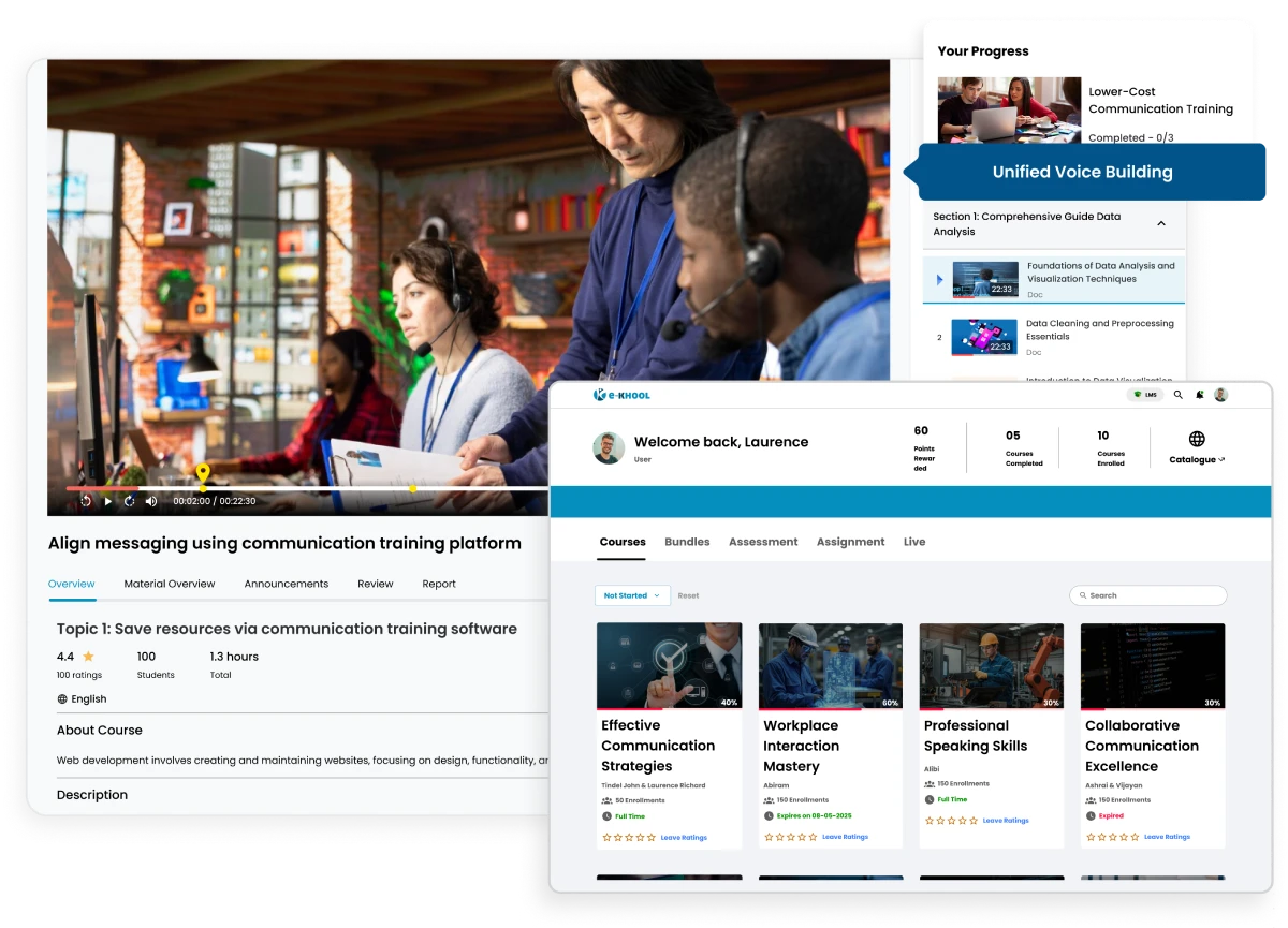 Unified Voice building in communication training software