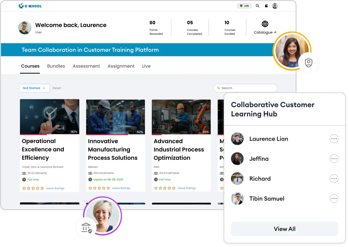 Team Collaboration in Customer Training Platform