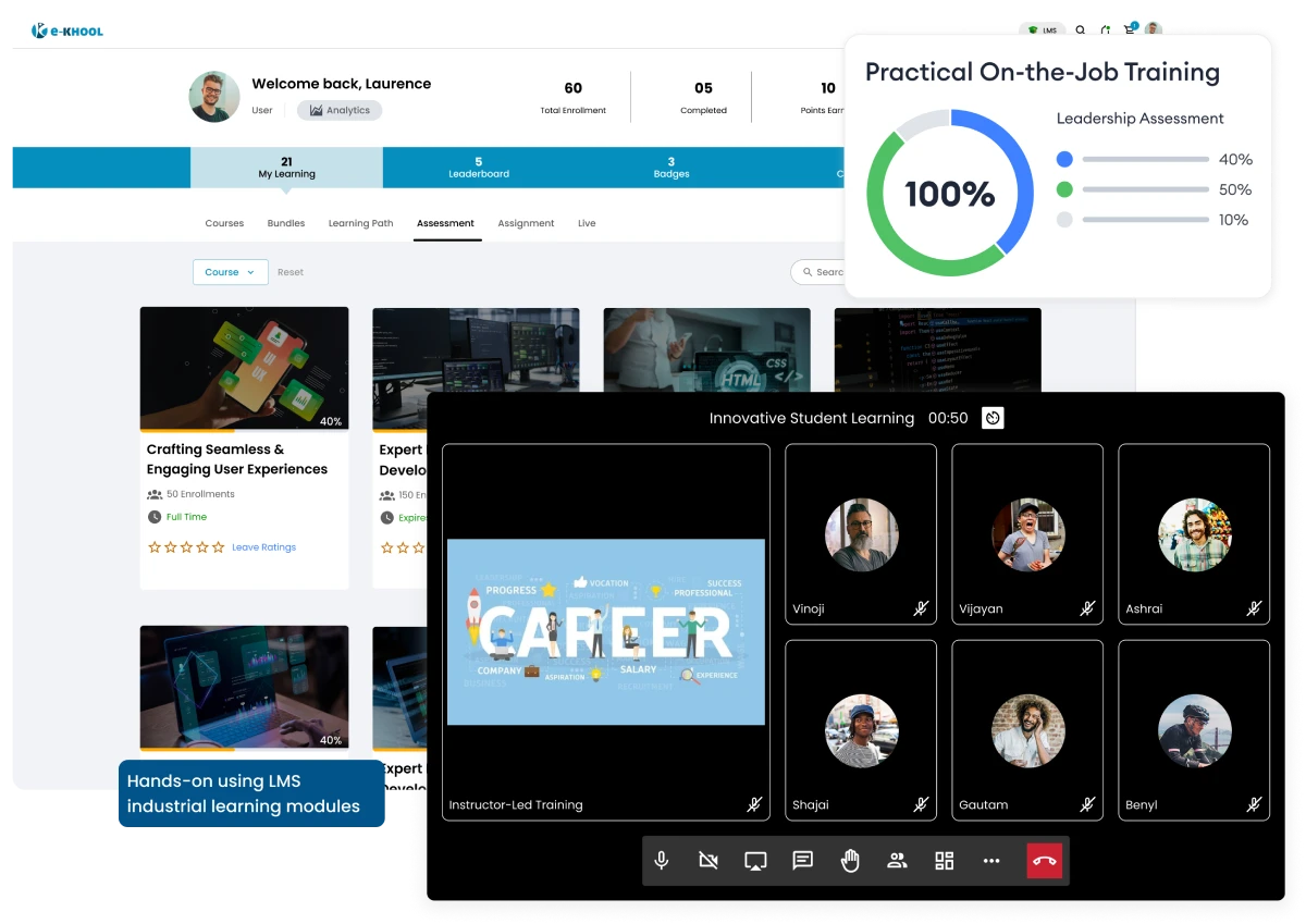 Learn on-the-job anytime with practical training modules via LMS