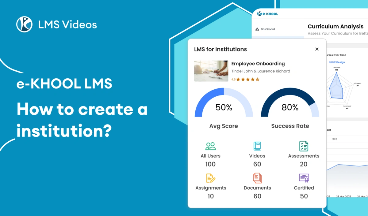 How to create a institution in e-KHOOL LMS