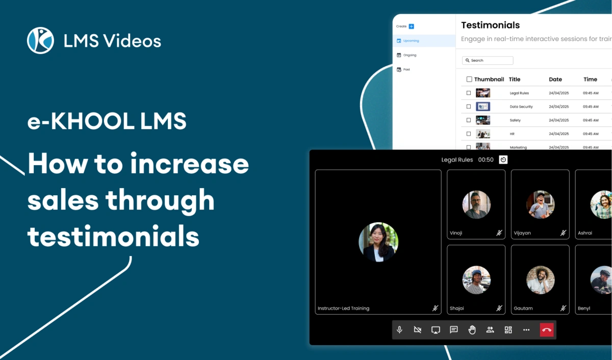 How to increase sales through testimonials in e-KHOOL LMS