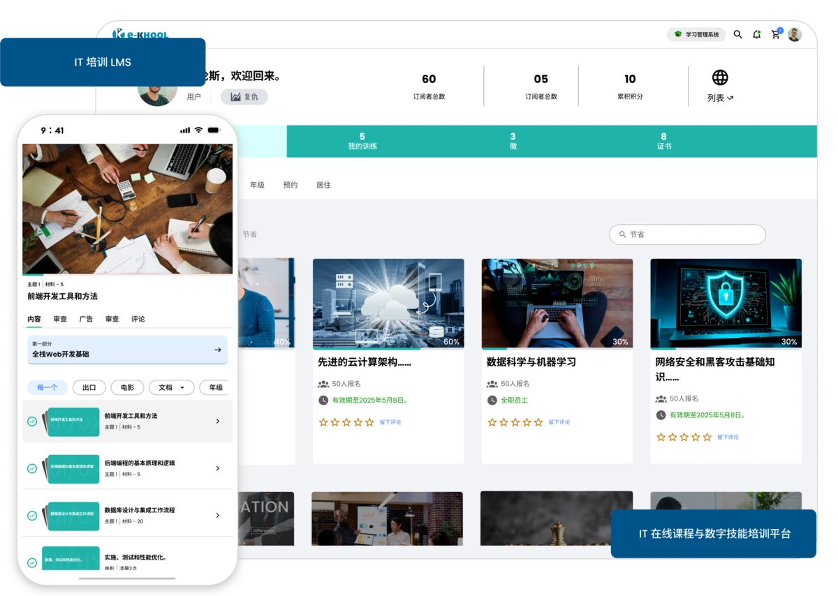 面向技术与数字技能提升的专业 IT 培训系统。