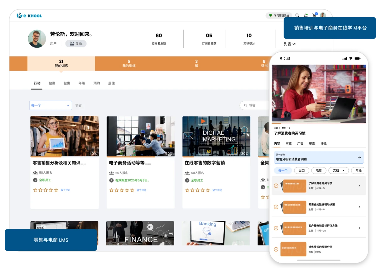 提升零售与电商员工技能与业务效率的学习平台。